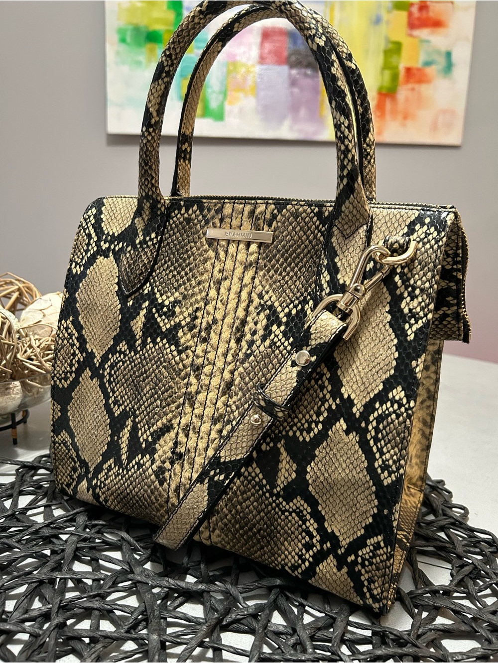 Brahmin Small Caroline Cavier Felix Satchel Crossbody -NWT- Read Description - Picture 4 of 13